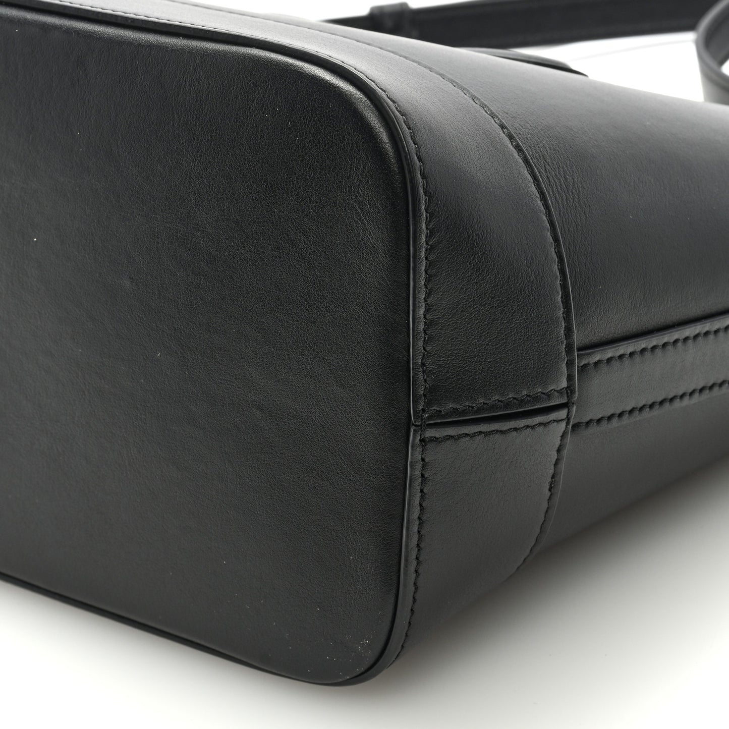 Smooth Calfskin Small Cuir Triomphe Bucket Bag Black