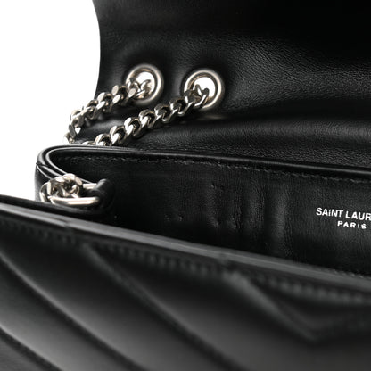 Saint Laurent Calfskin Y Quilted Monogram Small Loulou Chain Satchel Black 10 of 10