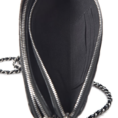 Chanel Sheepskin Chevron Quilted Studded Reissue Small Clutch With Chain Black 9 of 15