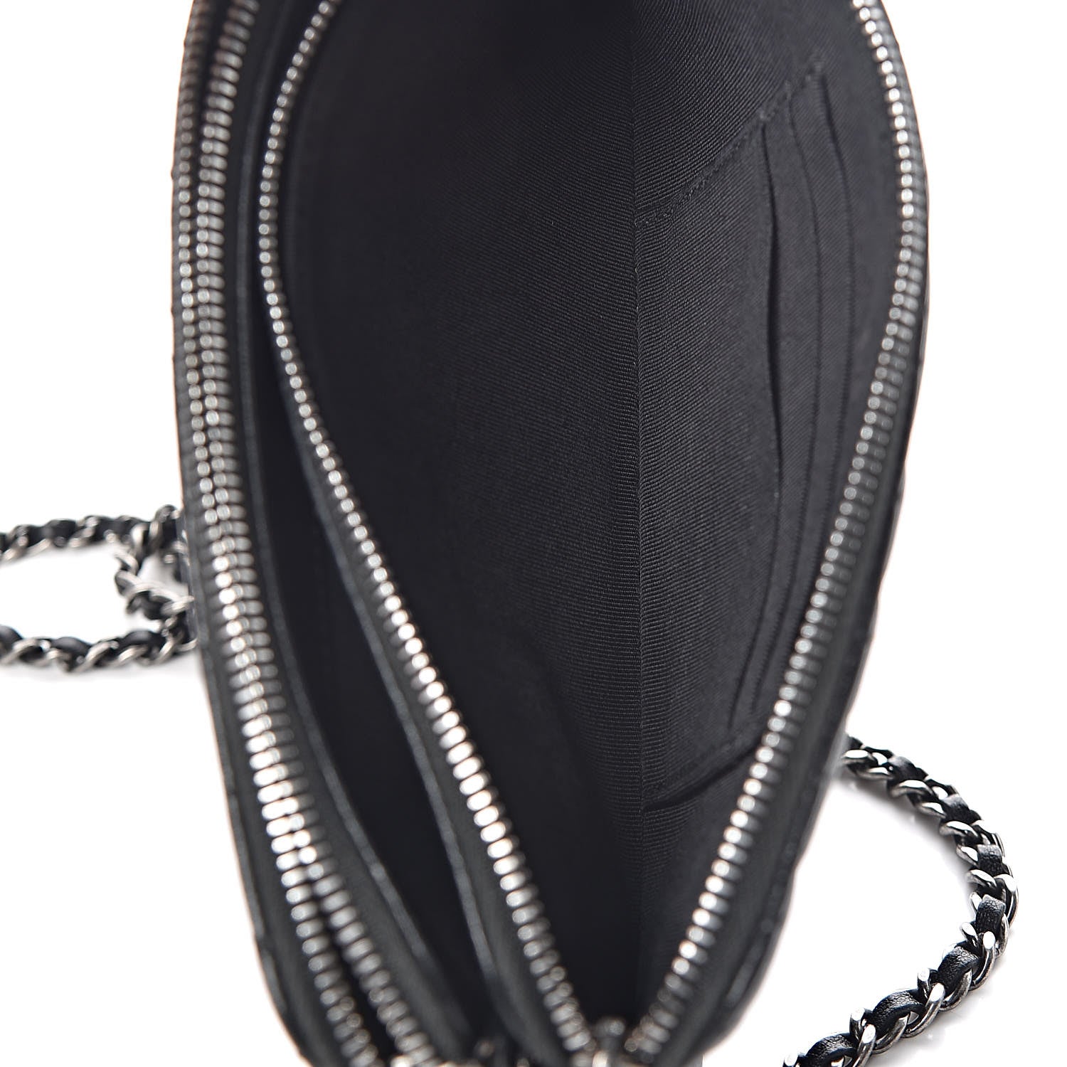 Chanel Sheepskin Chevron Quilted Studded Reissue Small Clutch With Chain Black 9 of 15