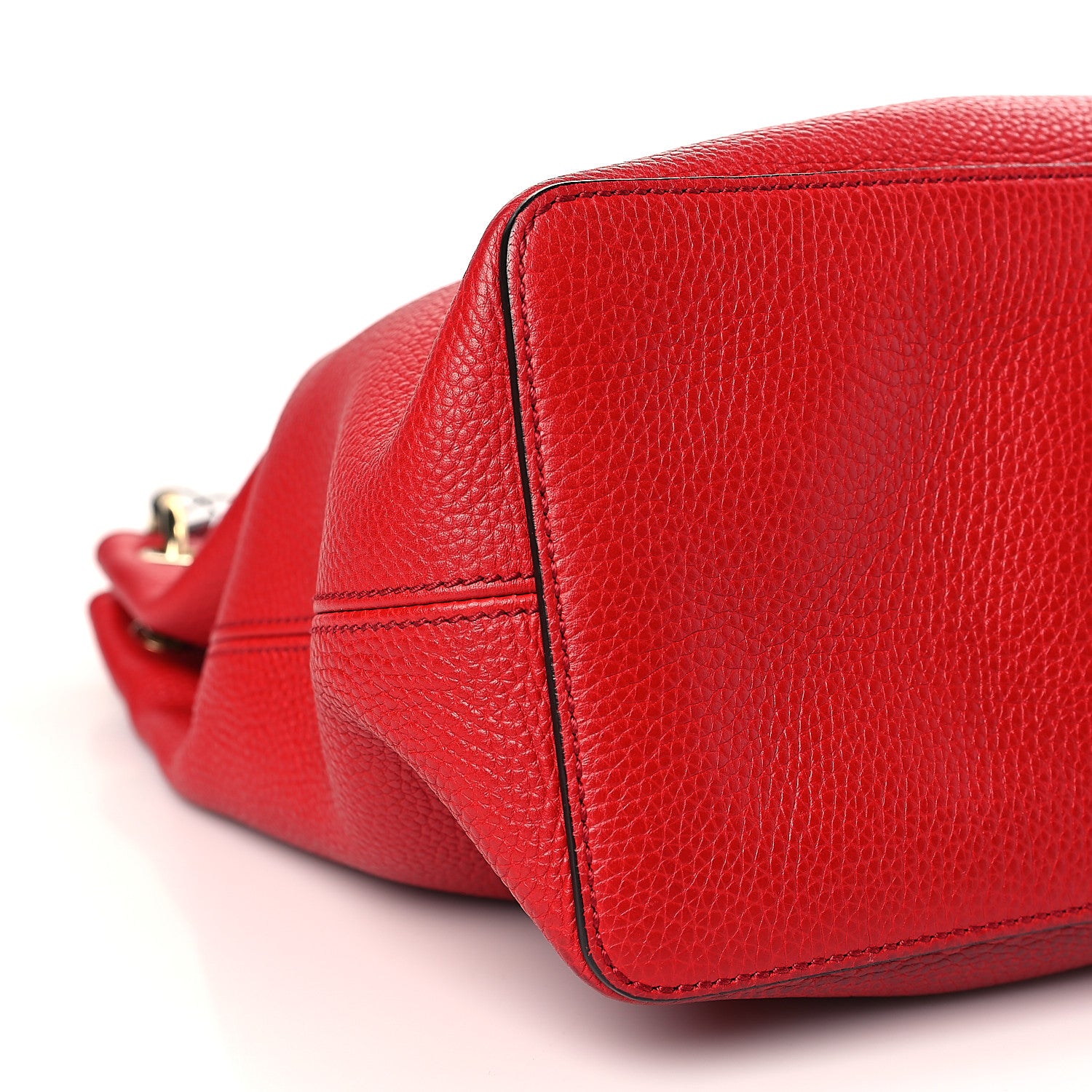Gucci Pebbled Calfskin Large Soho Hobo Tabasco Red 8 of 12