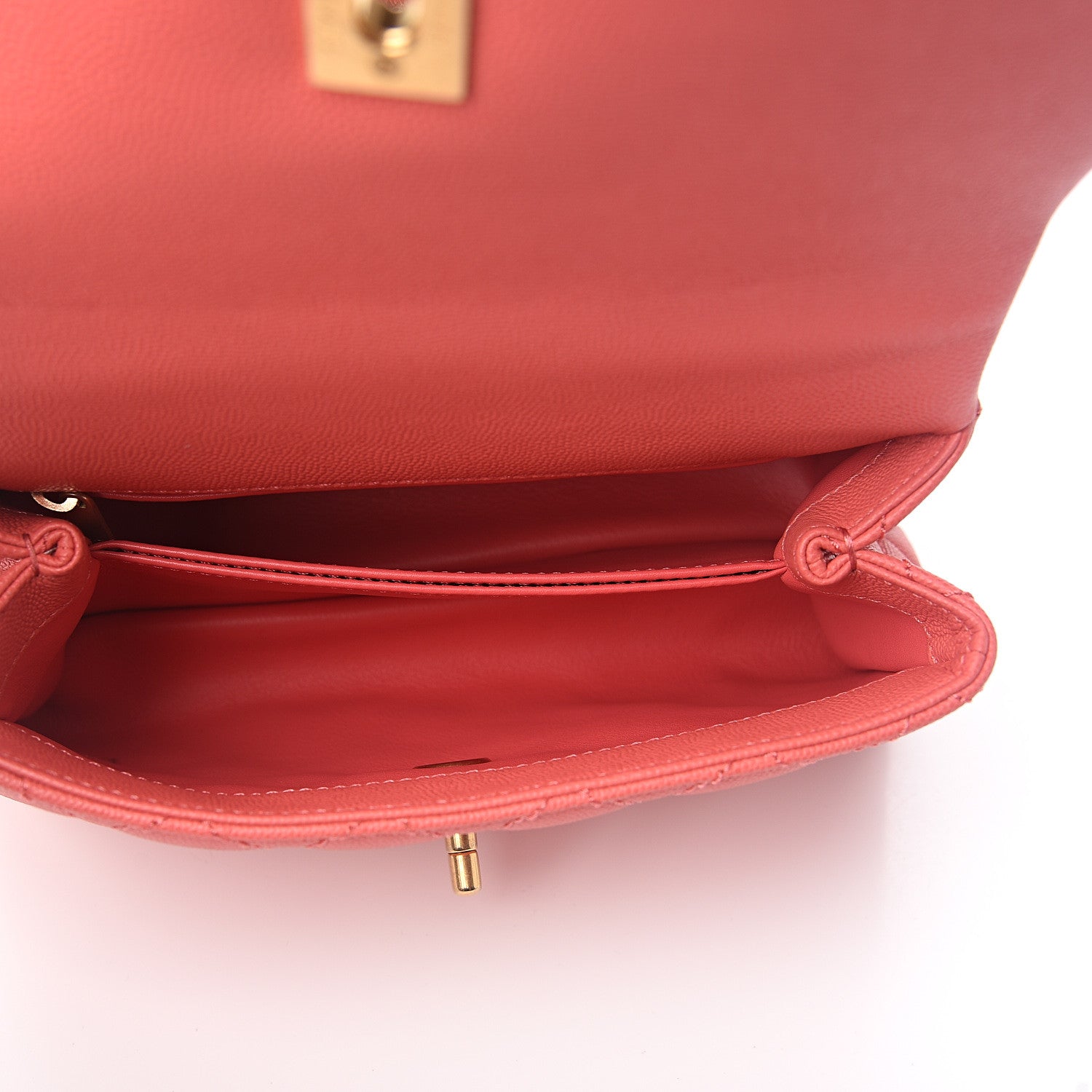 Chanel Caviar Lizard Embossed Quilted Mini Coco Handle Flap Pink 4 of 9