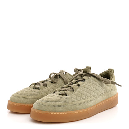 Chanel Suede Calfskin Low Top Sneakers 41 Khaki 4 of 9