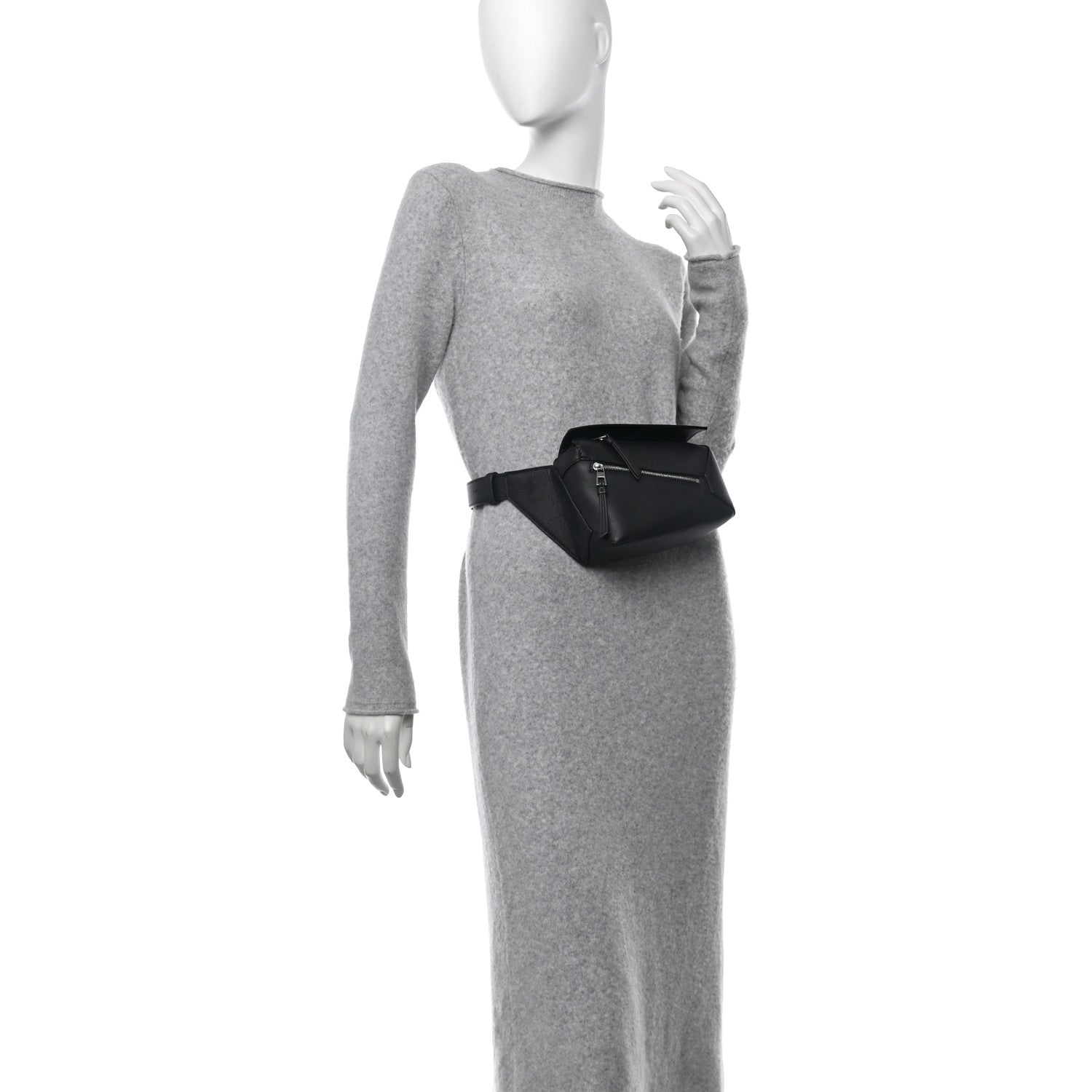 Loewe Calfskin Mini Puzzle Bumbag Black 2 of 10