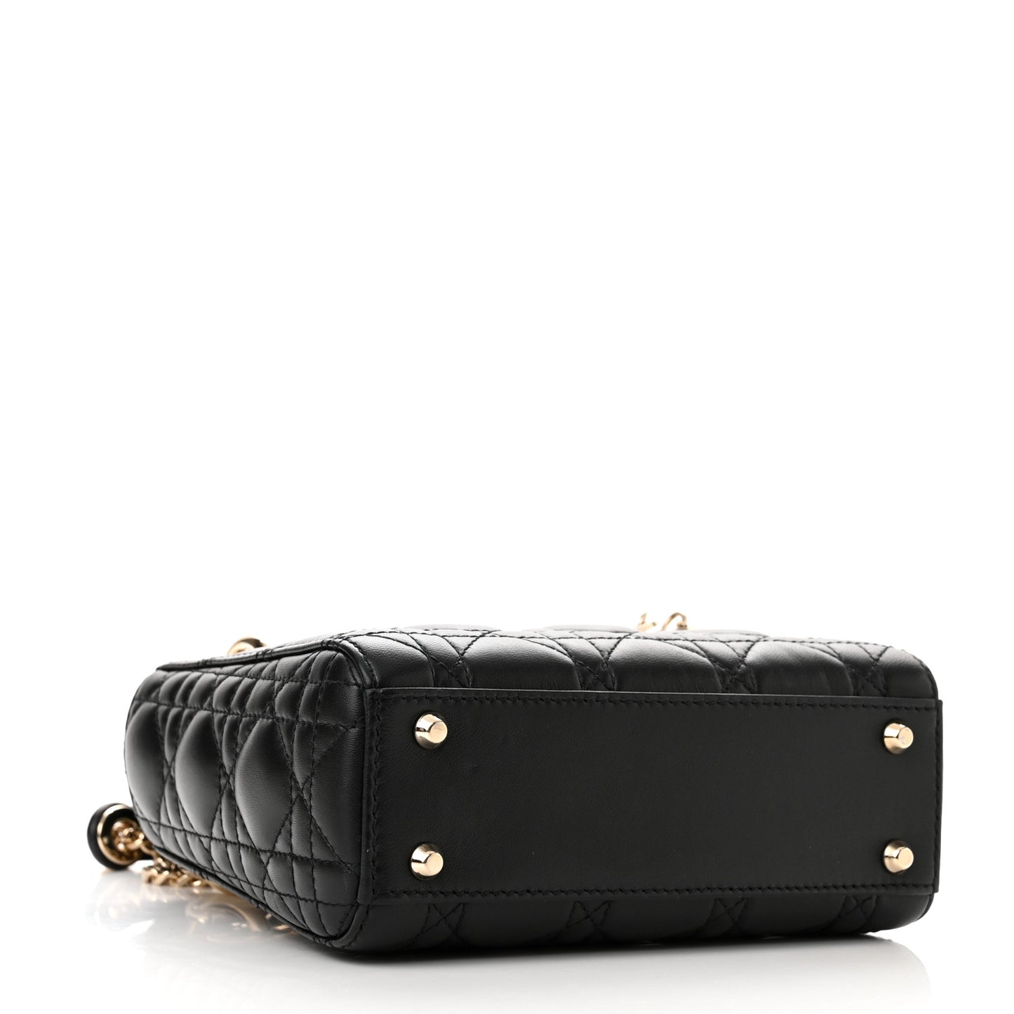 Lambskin Cannage Mini Lady Dior Black