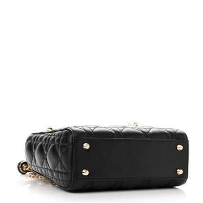 Christian Dior Lambskin Cannage Mini Lady Dior Black 4 of 10