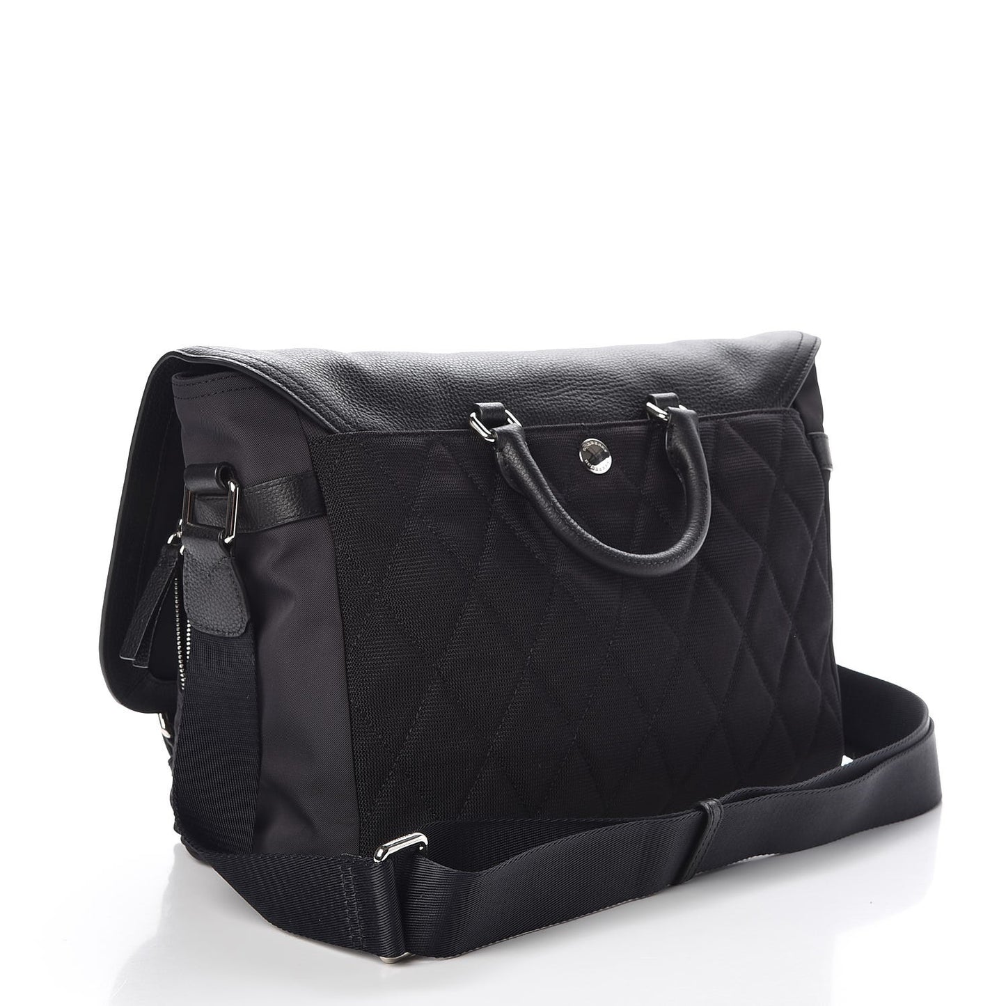 Grainy Calfskin Medium Wilbury Messenger Black