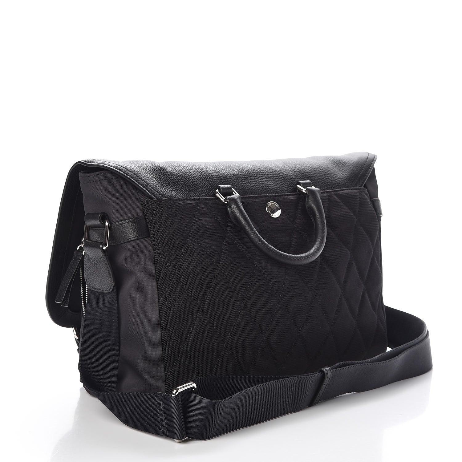 Burberry Grainy Calfskin Medium Wilbury Messenger Black 3 of 9