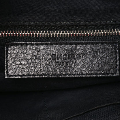 Balenciaga Agneau Classic Silver Hardware Weekender Black 6 of 12