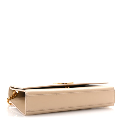 Saint Laurent Grain De Poudre Medium Monogram Kate Satchel Nude Powder 4 of 9