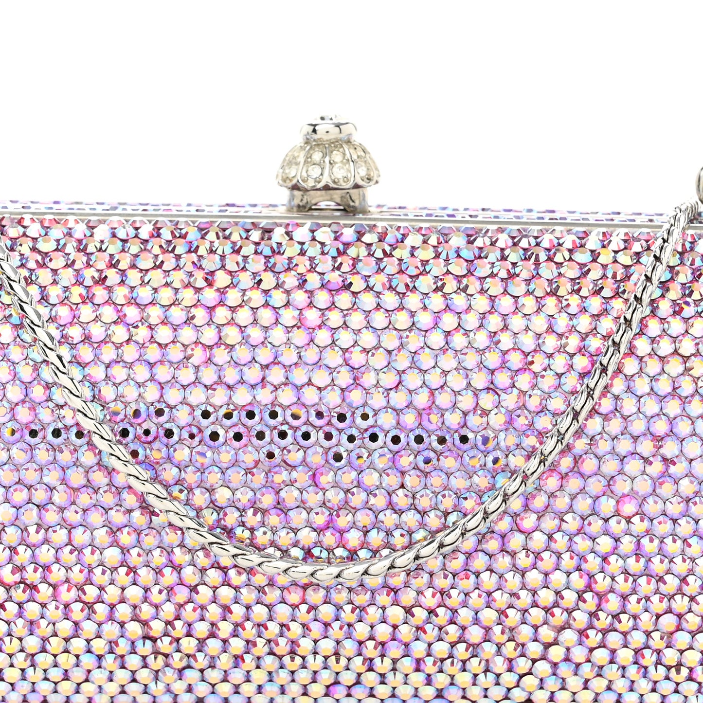 Swarovski Crystal Minaudiere Clutch Pink