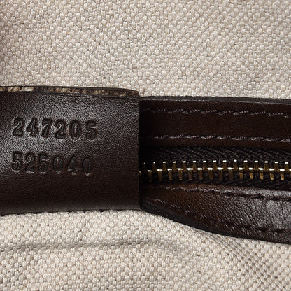 Gucci Monogram Vintage Web Medium Boston Dark Brown 7 of 11