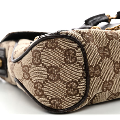 Gucci Monogram Horsebit Chain Flap Shoulder Bag Brown 9 of 11