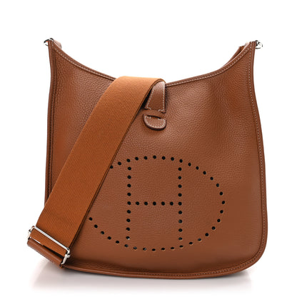 Hermes Taurillon Clemence Evelyne III PM Gold 1 of 10