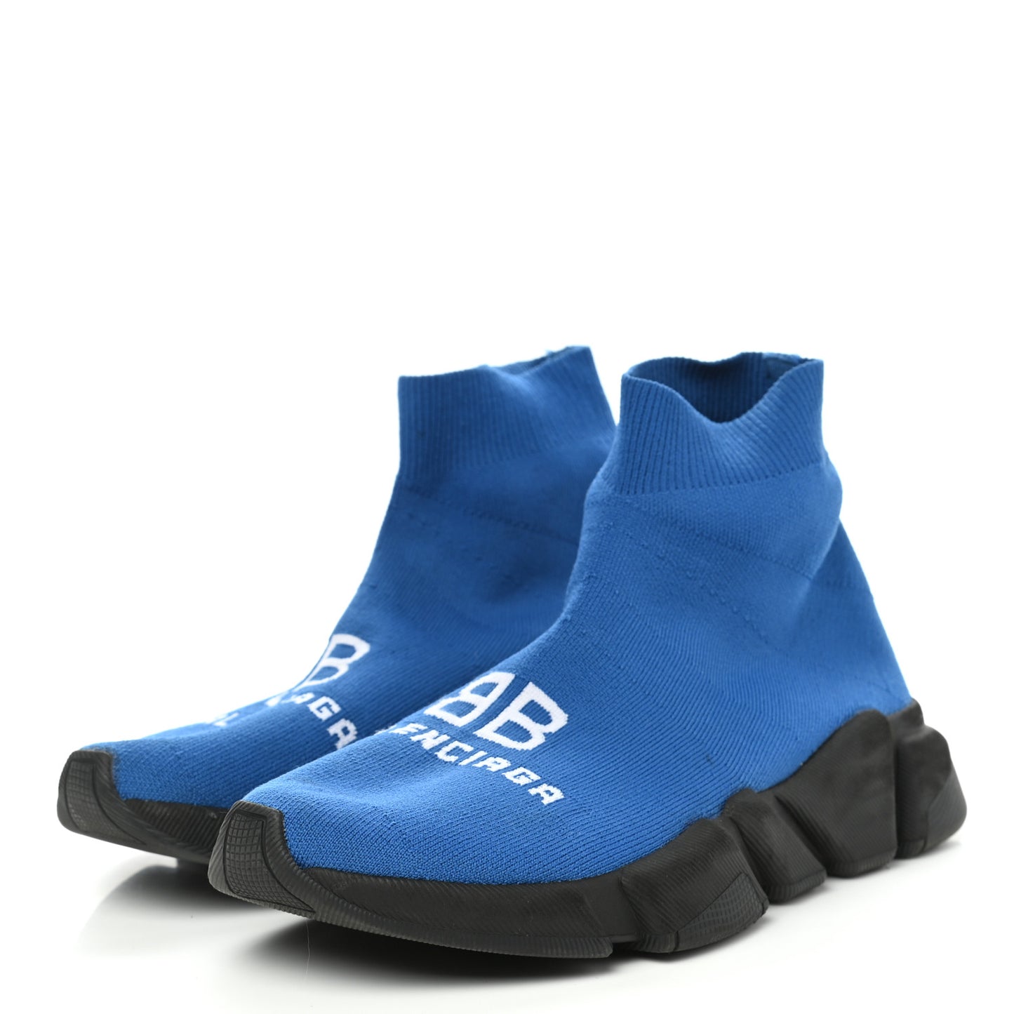 Neoprene Knit Logo Womens Speed Sneakers 39 Blue