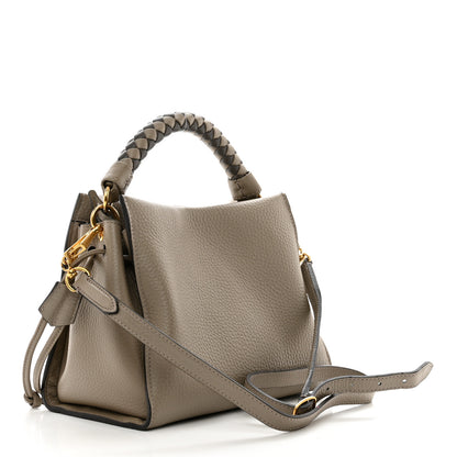 Mulberry Heavy Grain Small Iris Tote Powder Grey Dark Clay 3 of 8