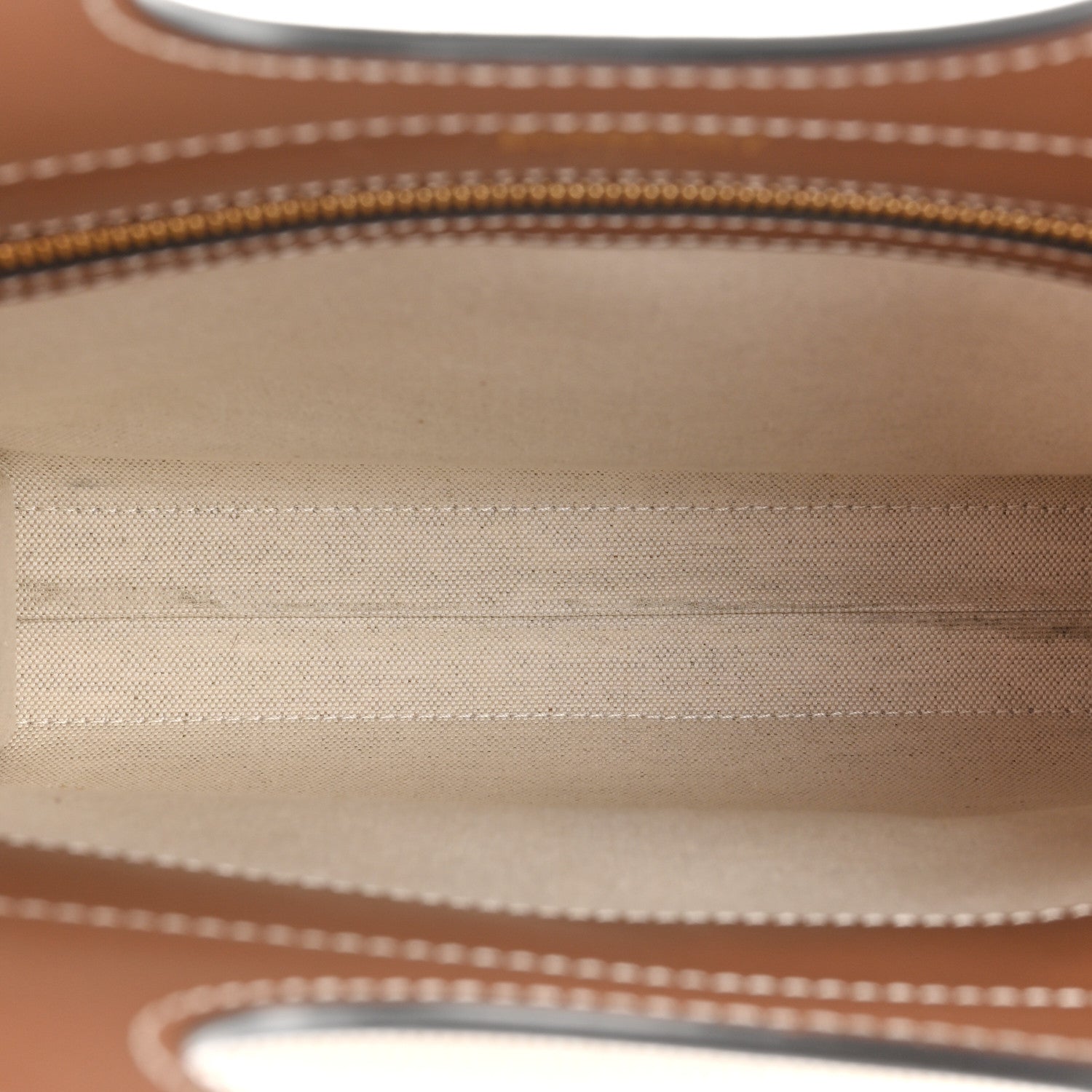 Burberry Canvas Smooth Calfskin Two Tone Mini Pocket Bag Natural Malt Brown 6 of 13