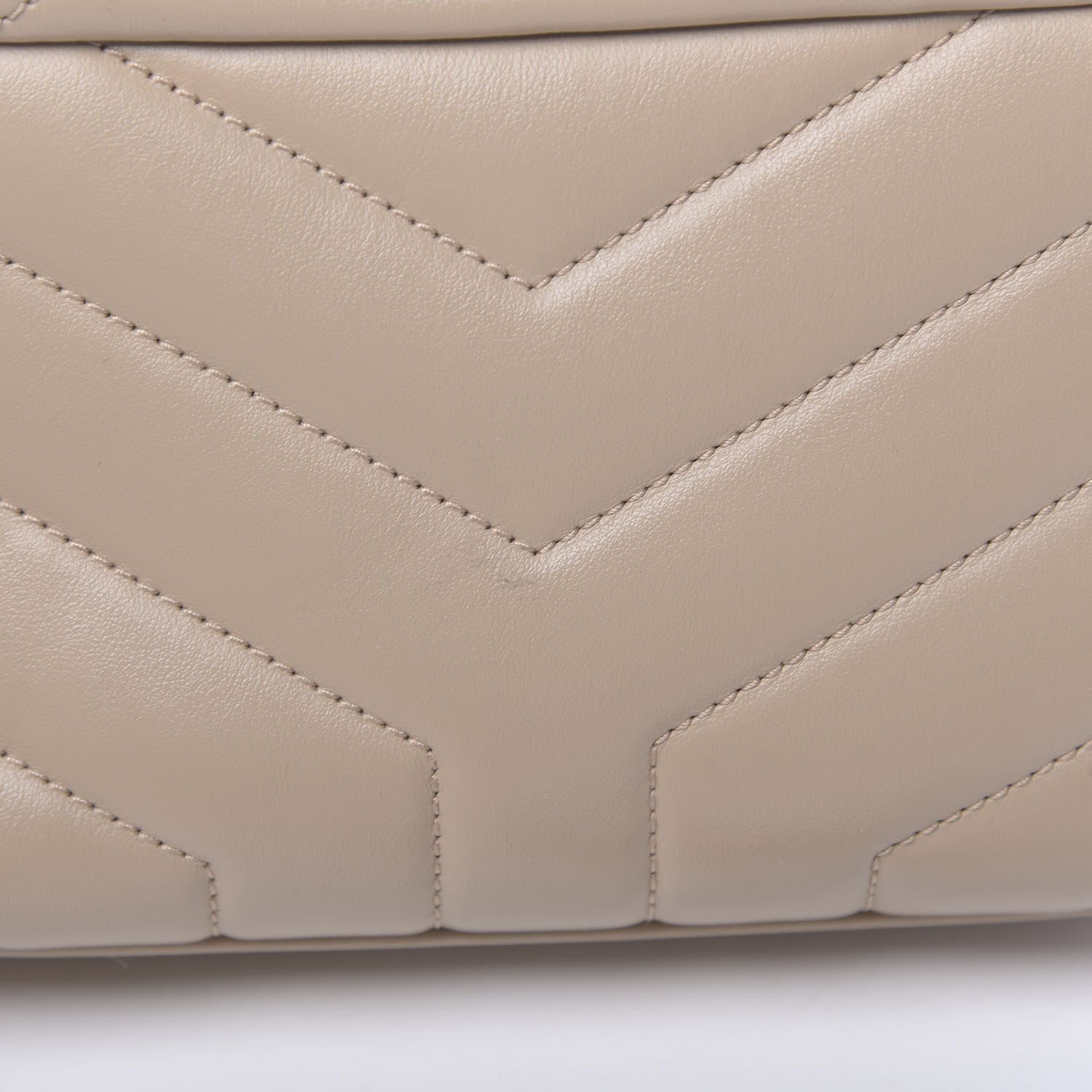 Saint Laurent Calfskin Y Quilted Monogram Toy Loulou Crossbody Bag Dark Beige 11 of 11