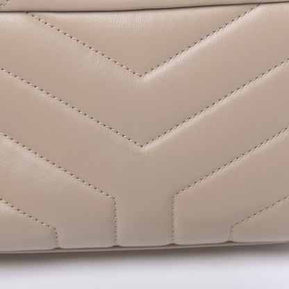 Saint Laurent Calfskin Y Quilted Monogram Toy Loulou Crossbody Bag Dark Beige 11 of 11