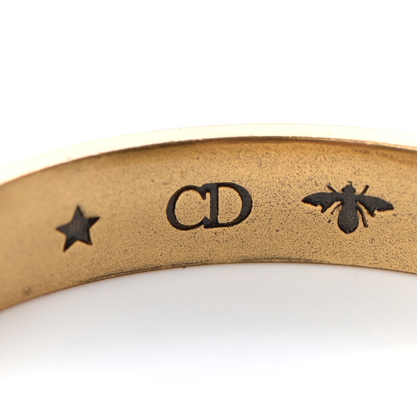 Metal J'Adior Star Hoop Earrings Aged Gold
