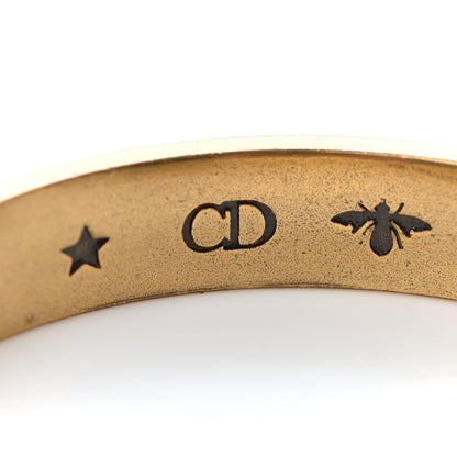 Christian Dior Metal J'Adior Star Hoop Earrings Aged Gold 4 of 6