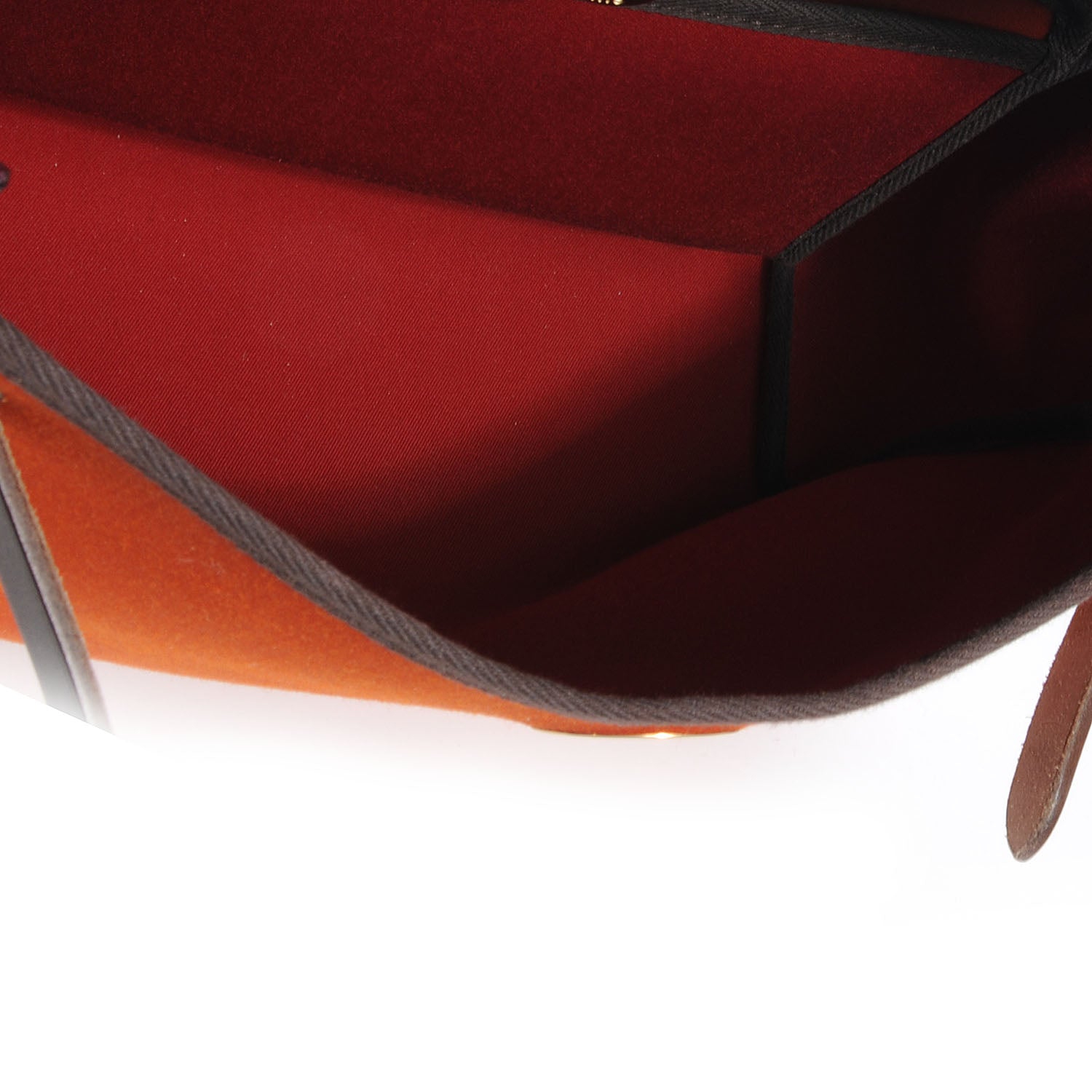 Hermes Toile Herbag PM 30 Orange and Red 8 of 10