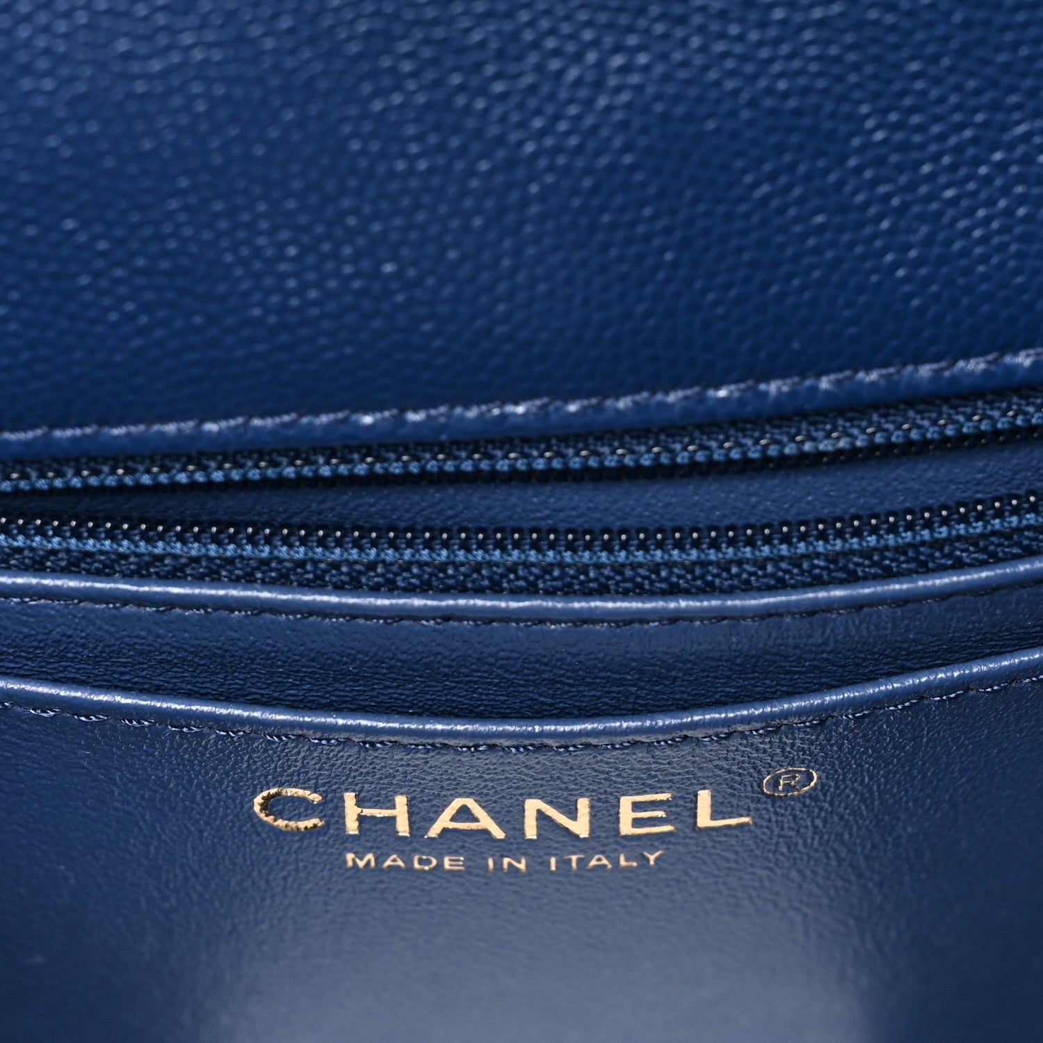 Chanel Caviar Quilted Mini Rectangular Flap Dark Blue 5 of 8