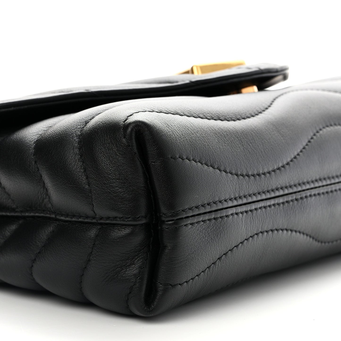 Calfskin LV New Wave Chain Bag Black