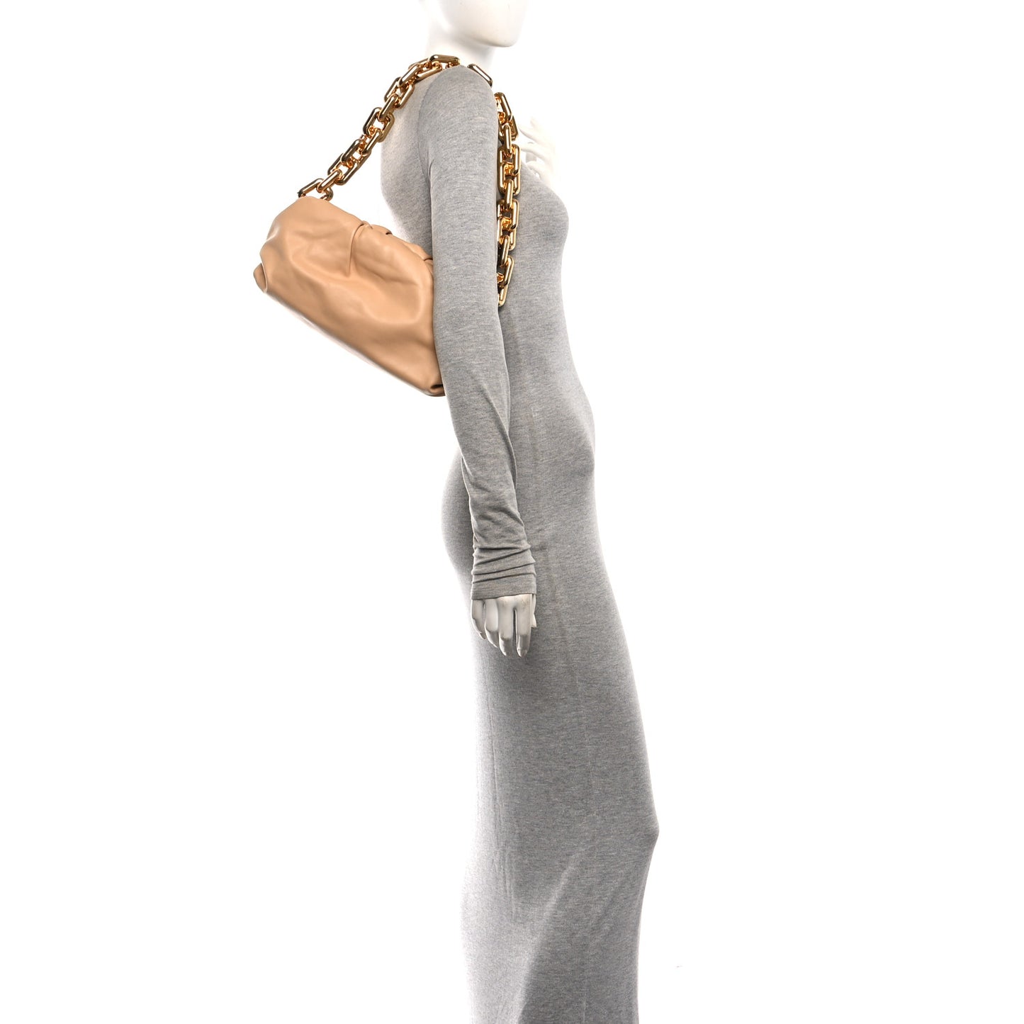 Calfskin The Pouch Chain Almond