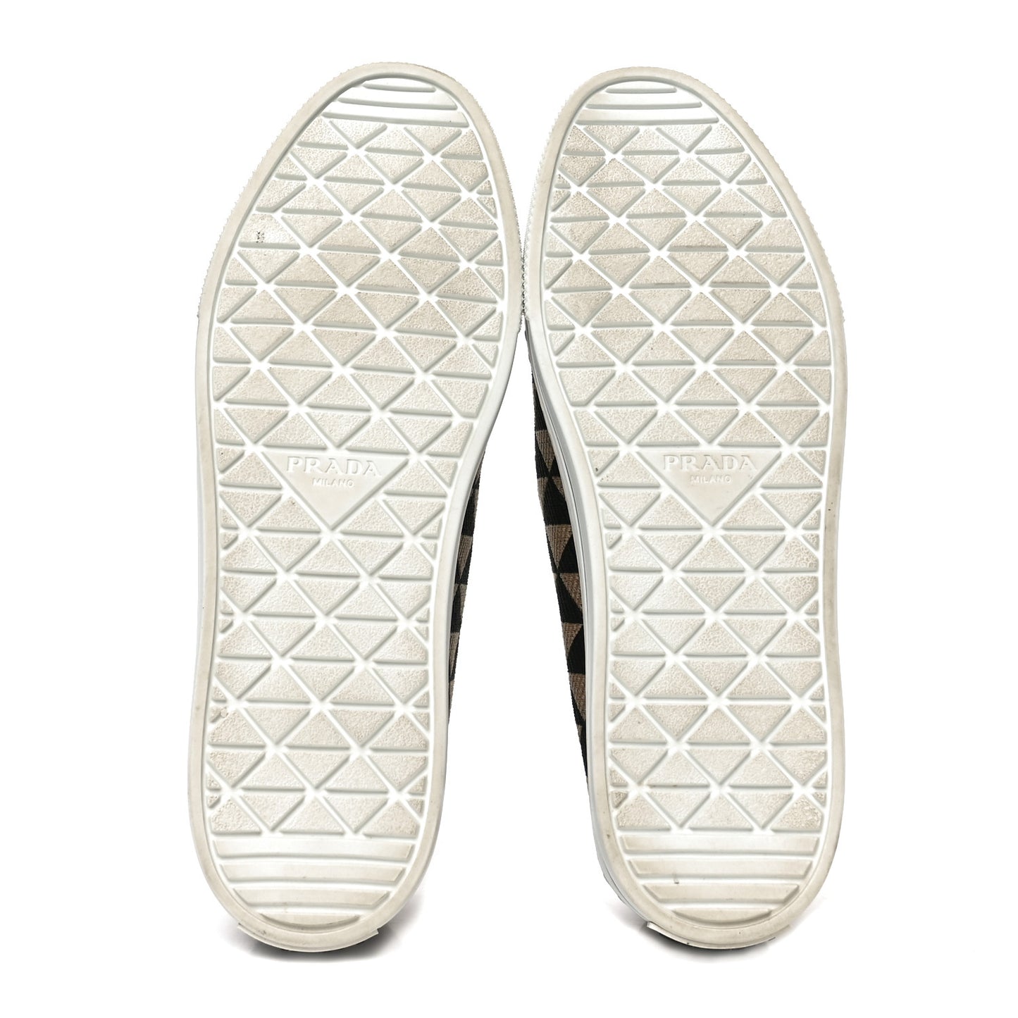 Jacquard Trianglolo Symbole Embroidered Metal Triangle Logo Slip On Sneakers 37.5 Corda Black