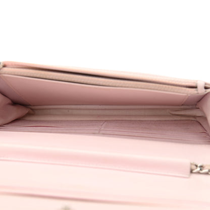 Chanel Canvas Deauville Wallet On Chain WOC Pink White 5 of 17