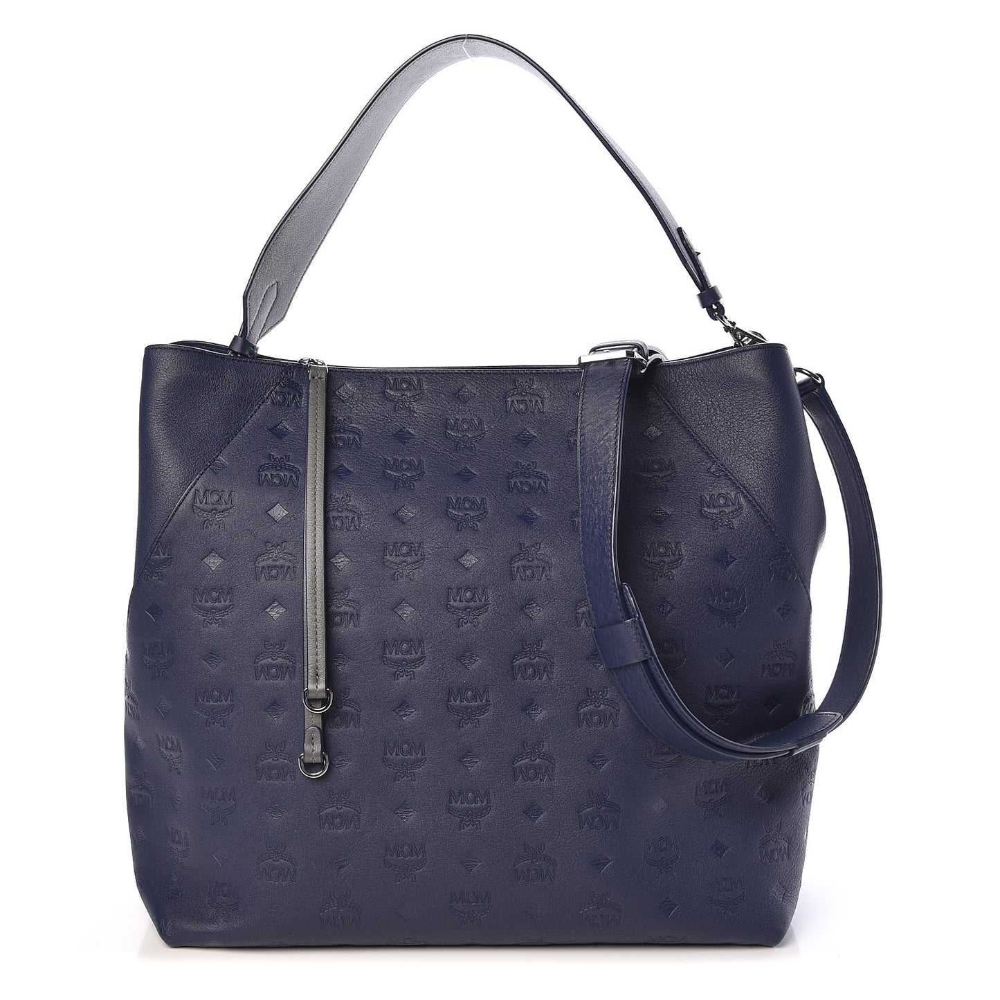 Calfskin Ottomar Monogram Large Klara Hobo Navy Blue