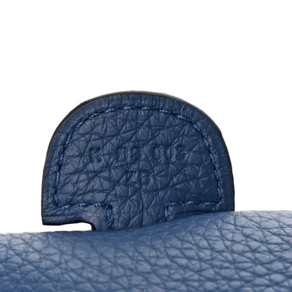 Hermes Taurillon Clemence Evelyne III PM Bleu Tie 7 of 11