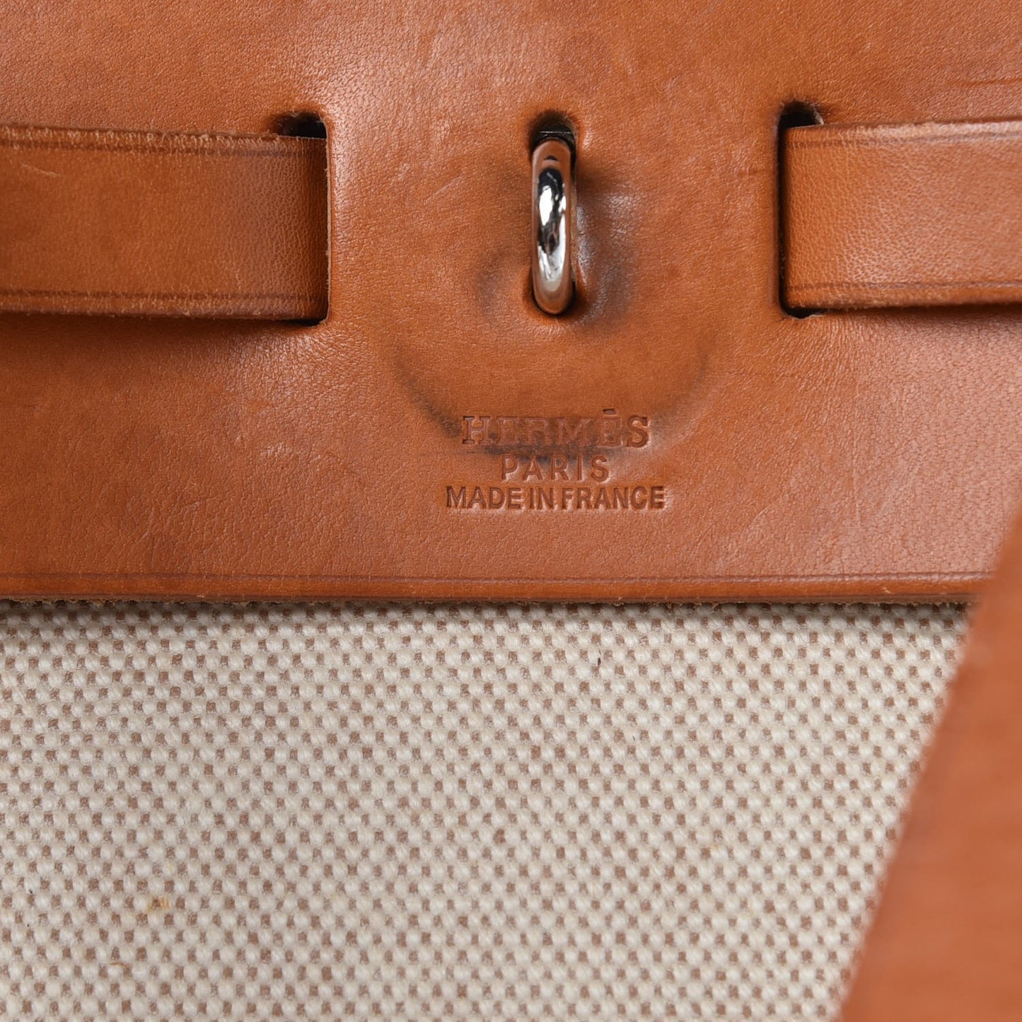 Toile Vache Calfskin Herbag 30 PM Backpack Natural