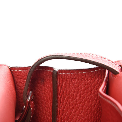 Hermes Taurillon Clemence Halzan 31 Rouge Casaque 8 of 10