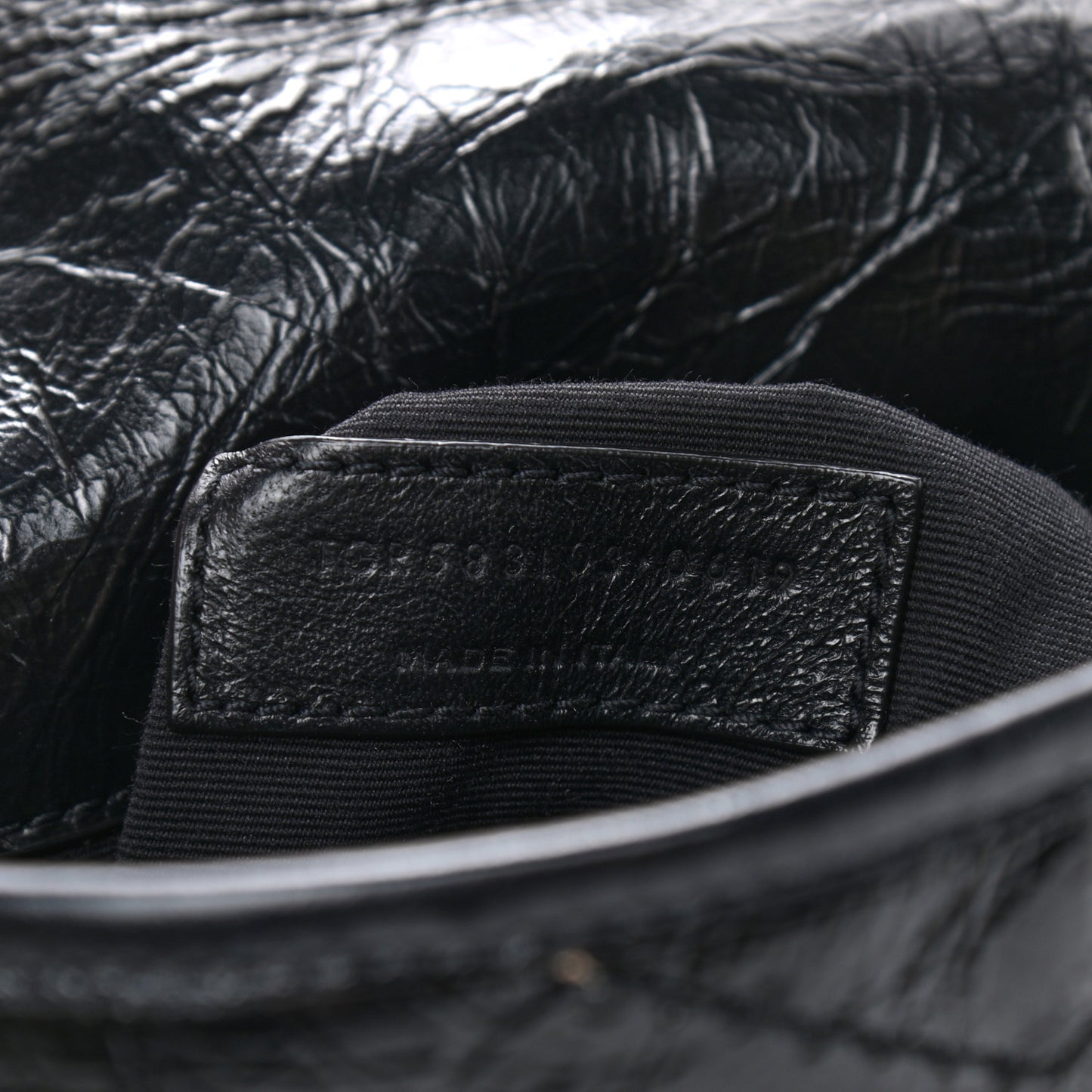 Crinkled Calfskin Matelasse Monogram Niki Chain Wallet Black