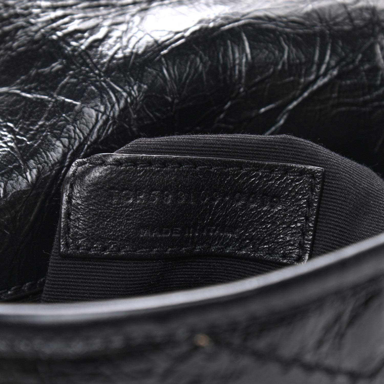 Saint Laurent Crinkled Calfskin Matelasse Monogram Niki Chain Wallet Black 7 of 10