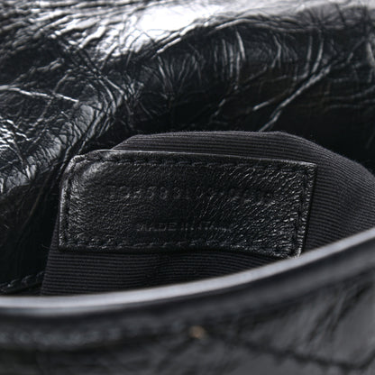 Saint Laurent Crinkled Calfskin Matelasse Monogram Niki Chain Wallet Black 7 of 10