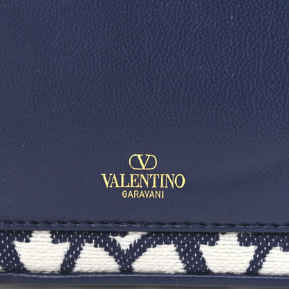 Valentino Garavani Toile Iconographe Cotton Vlogo Small Loco Shoulder Bag White Worker 6 of 12