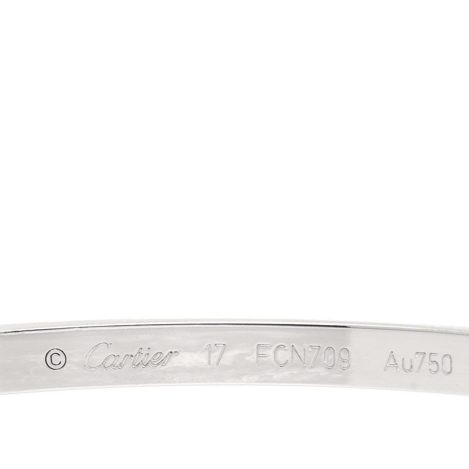 Cartier 18K White Gold Small LOVE Bracelet 17 3 of 5