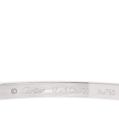 Cartier 18K White Gold Small LOVE Bracelet 17 3 of 5