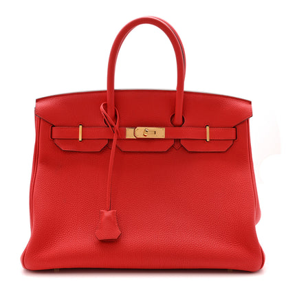 Hermes Togo BIRKIN 35 Rouge De Coeur 1 of 15