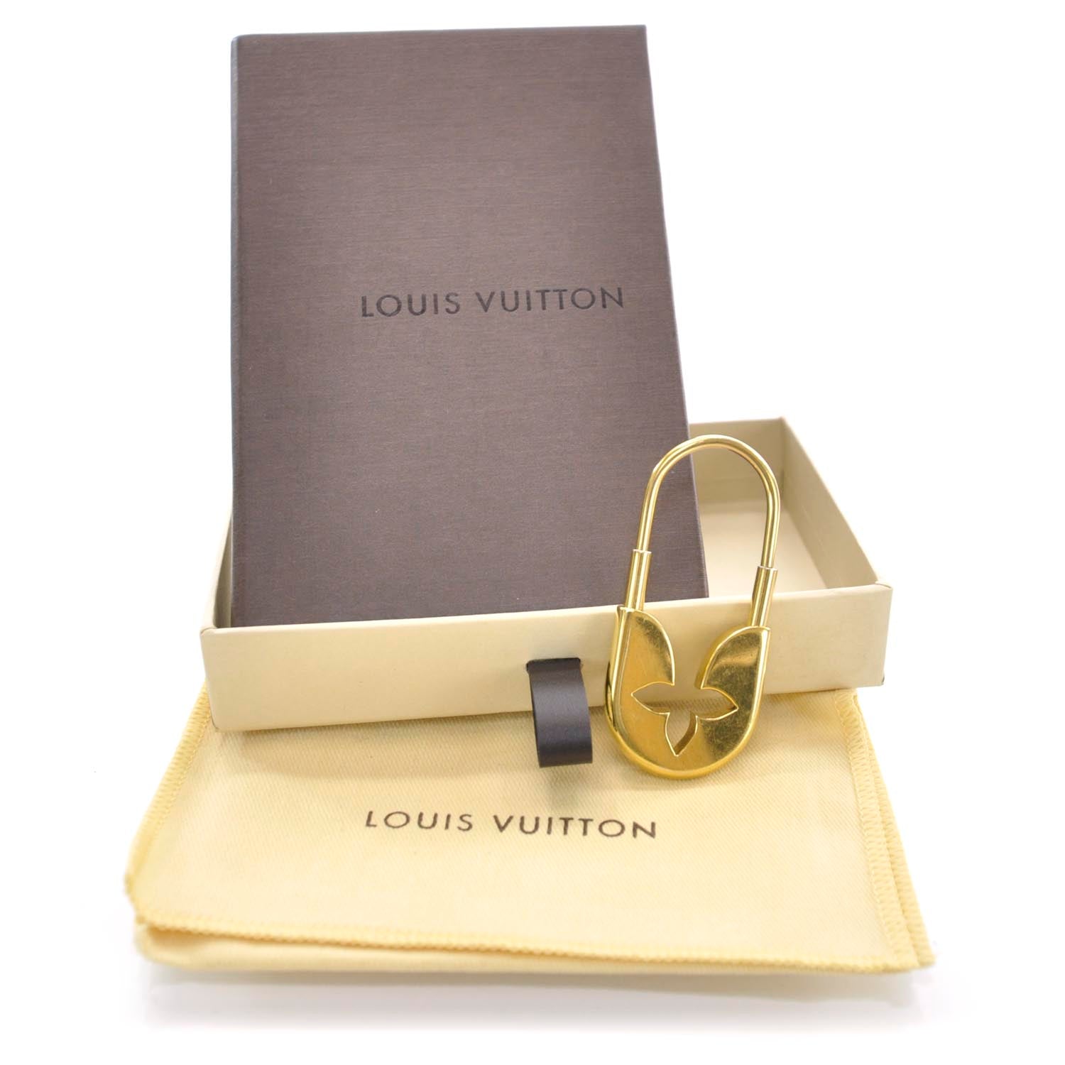 Louis Vuitton Couture Safety Pin Key Holder Gold 4 of 4