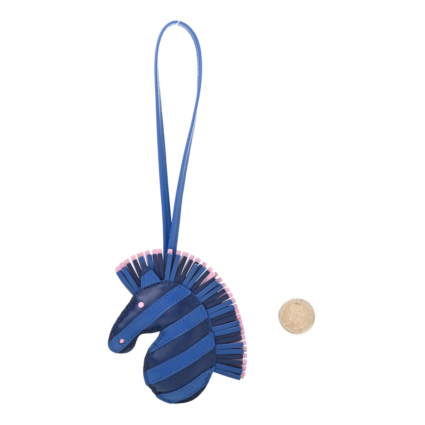 Milo Lambskin Geegee Savannah Bag Charm Bleu Saphir Bleu France Mauve Sylvestre
