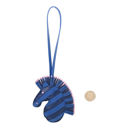 Hermes Milo Lambskin Geegee Savannah Bag Charm Bleu Saphir Bleu France Mauve Sylvestre 2 of 3