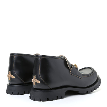 Gucci Cordovan Lux Mens Harald Horsebit Ankle Boots 12 Black 3 of 9
