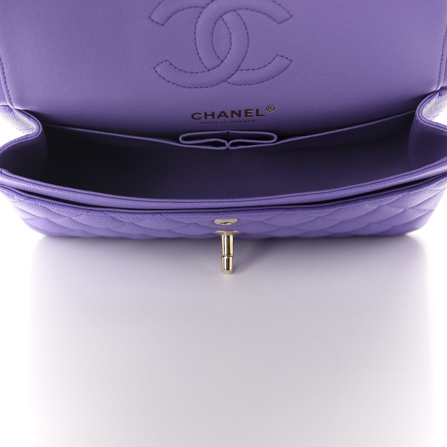 Chanel Caviar Quilted Small Double Flap Purple 5 of 11