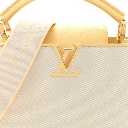 Louis Vuitton Canvas Taurillon Capucines BB Plume Yellow 7 of 12