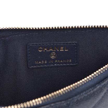 Chanel Caviar Quilted Classic Flat Wallet Pouch Navy 6 of 8