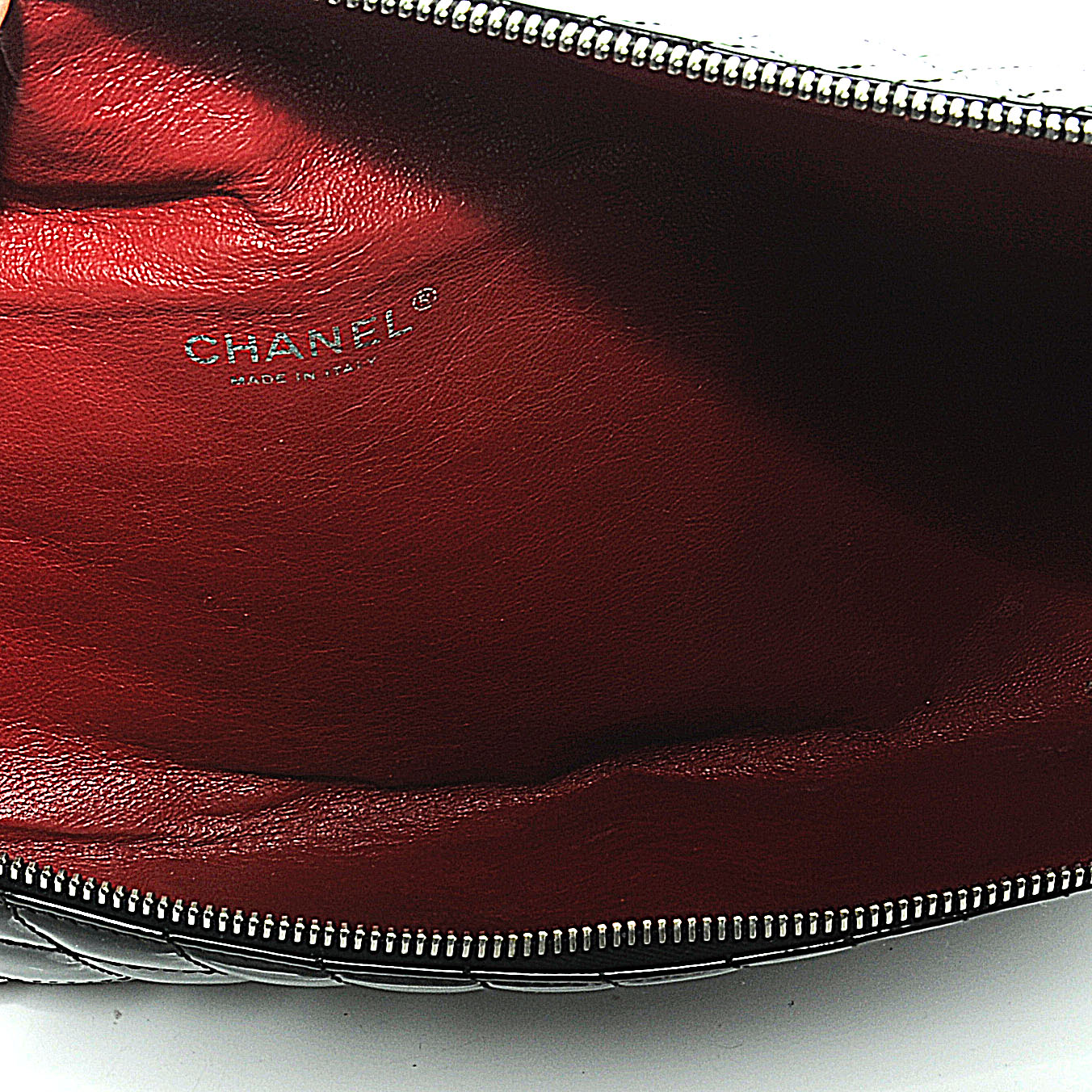 Chanel Patent Geometric Quilted Large Kaleidoscope Clutch Black 8 of 9